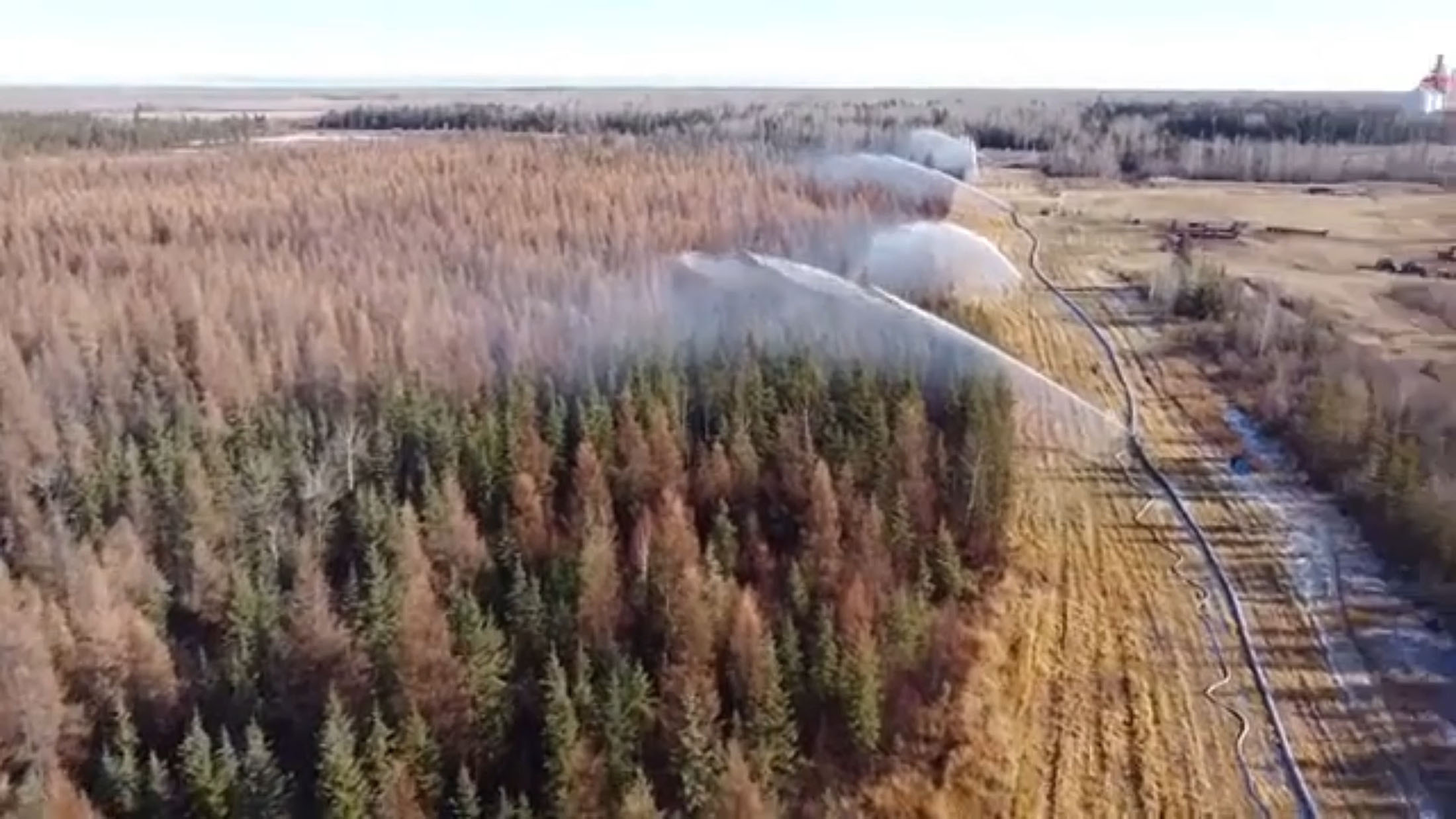 Large smokey field